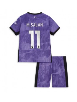 Billige Liverpool Mohamed Salah #11 Tredjedraktsett Barn 2023-24 Kortermet (+ Korte bukser)